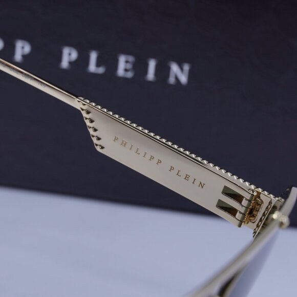 Philipp Plein SPP106M 08FF Aviator Sunglasses – Gold/Green Gradient - Picture 7 of 10